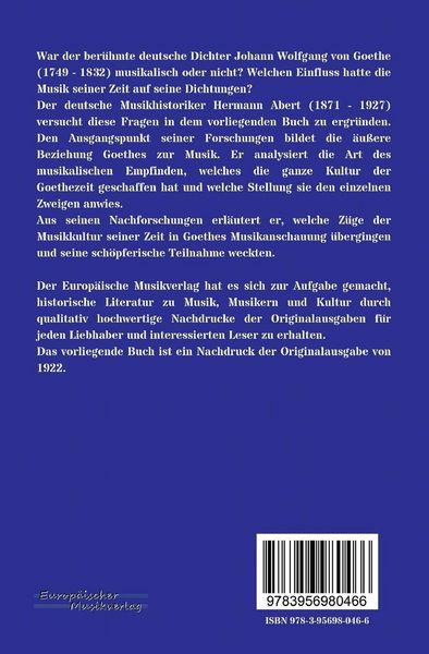 Produktbild: Goethe und die Musik