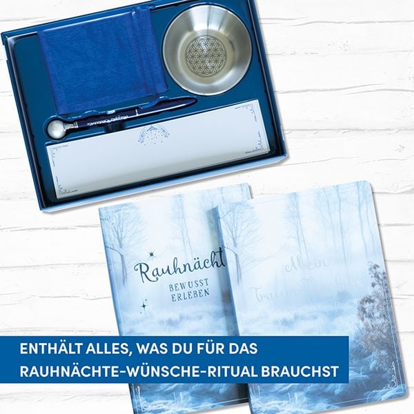 Produktbild: Rauhn&auml;chte bewusst erleben - Die wunderbare Rauhn&auml;chte-Box. Mit magischem W&uuml;nsche-Ritual