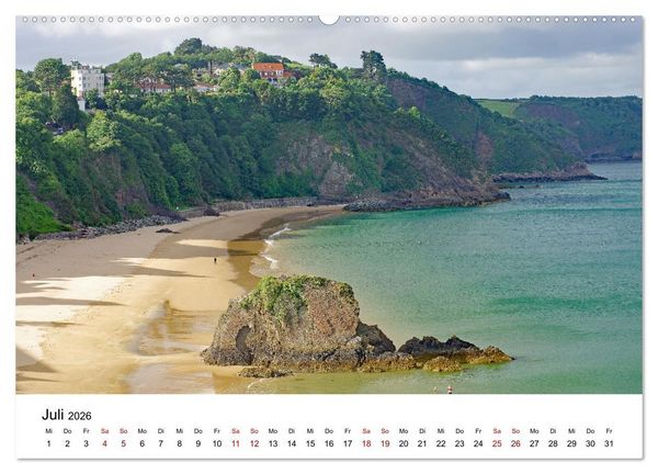 Produktbild: Cornwall und Wales (Wandkalender 2026 DIN A2 quer), CALVENDO Monatskalender
