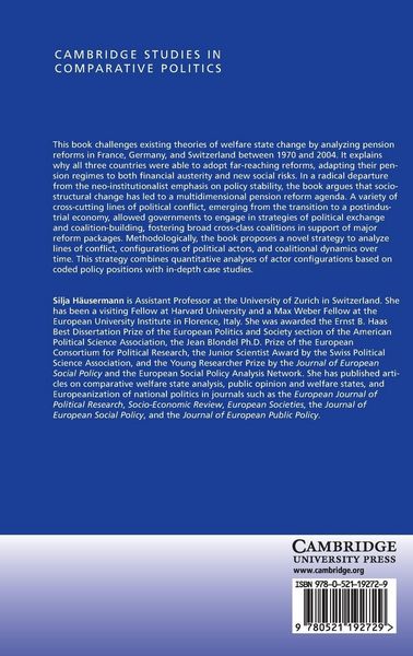 Produktbild: The Politics of Welfare State Reform in Continental Europe
