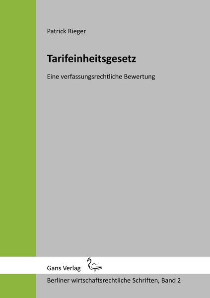 Produktbild: Tarifeinheitsgesetz