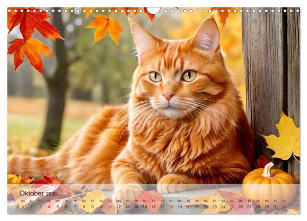 Produktbild: Rote Katzen (Wandkalender 2026 DIN A3 quer), CALVENDO Monatskalender