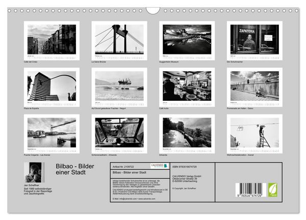 Produktbild: Bilbao - Bilder einer Stadt (Wandkalender 2026 DIN A3 quer), CALVENDO Monatskalender