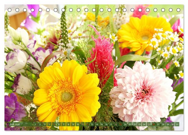 Produktbild: Blumen - Eine bunte Mischung (Tischkalender 2026 DIN A5 quer), CALVENDO Monatskalender