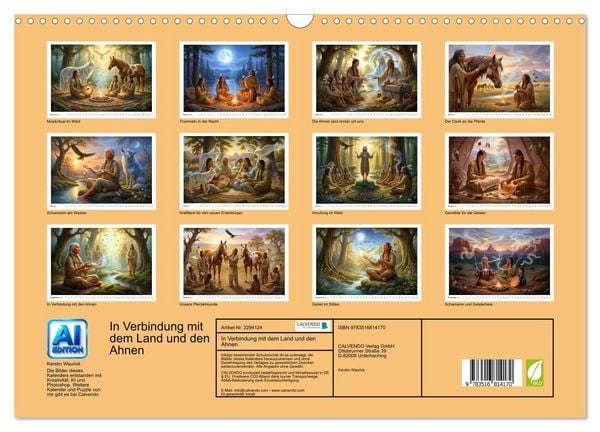 Produktbild: In Verbindung mit dem Land und den Ahnen (Wandkalender 2027 DIN A3 quer), CALVENDO Monatskalender