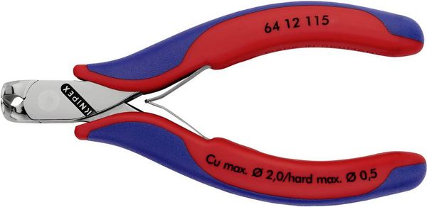 Produktbild: Knipex 64 12 115 Elektronik- u. Feinmechanik Vornschneider mit Facette 115mm