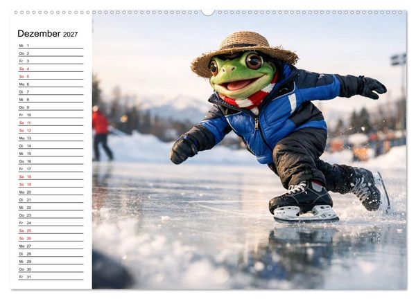 Produktbild: Sportfrosch (Wandkalender 2027 DIN A2 quer), CALVENDO Monatskalender