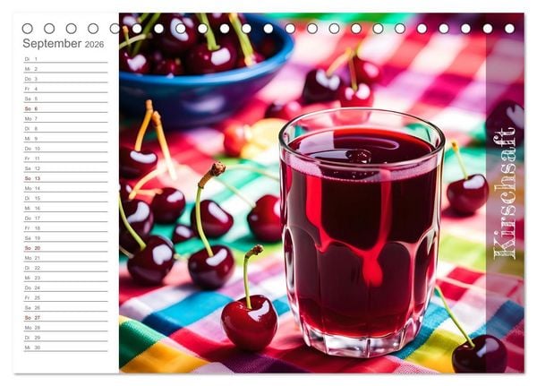 Produktbild: Kirschlust - K&ouml;stlichkeiten aus und mit Kirschen (Tischkalender 2026 DIN A5 quer), CALVENDO Monatskalender