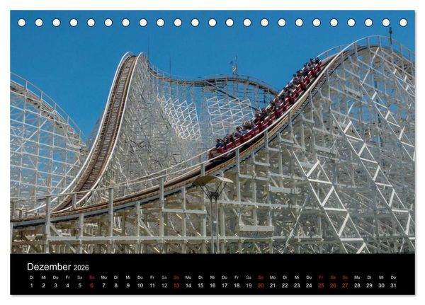 Produktbild: Made for Fear - Der Achterbahnkalender (Tischkalender 2026 DIN A5 quer), CALVENDO Monatskalender