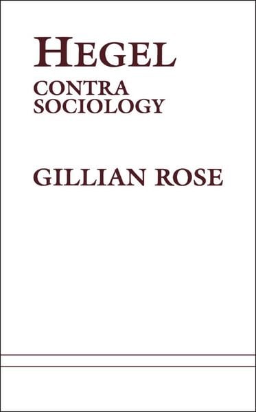 Produktbild: Hegel: Contra Sociology
