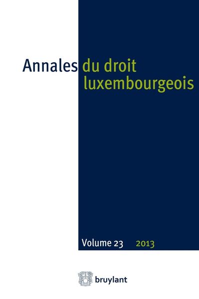 Produktbild: Annales du droit luxembourgeois : Volume 23 - 2013