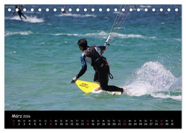 Produktbild: Kitesurfen &ndash; Faszination auf dem Wasser (Tischkalender 2026 DIN A5 quer), CALVENDO Monatskalender