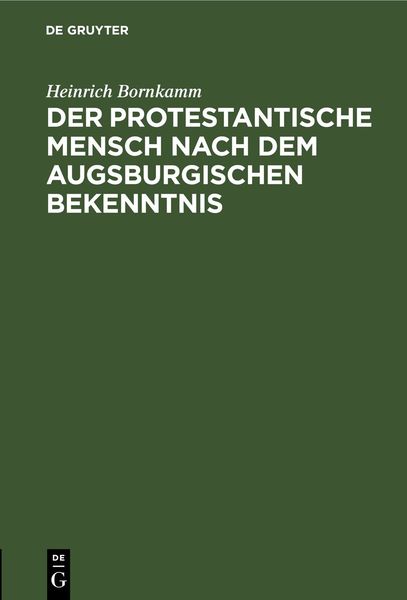 Produktbild: Der protestantische Mensch nach dem Augsburgischen Bekenntnis