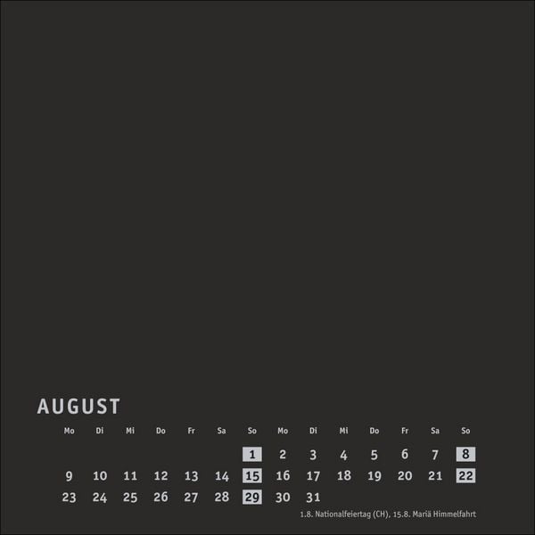 Produktbild: Premium-Bastelkalender schwarz klein 2027