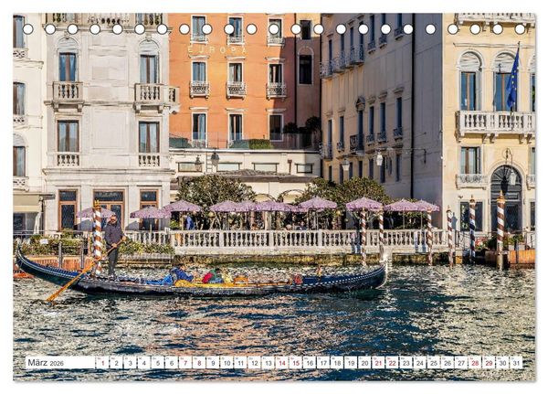 Produktbild: Venedig - Impressionen aus der Serenissima (Tischkalender 2026 DIN A5 quer), CALVENDO Monatskalender