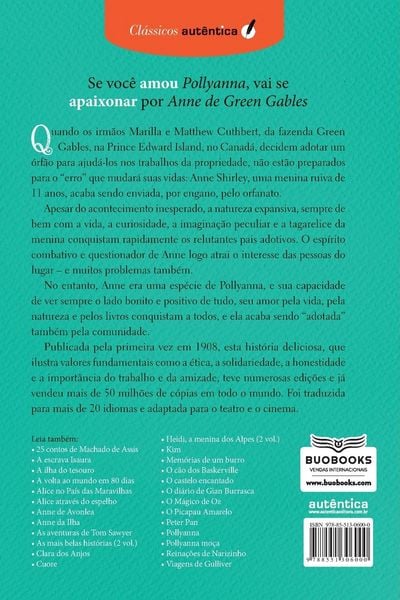 Produktbild: Anne de Green Gables - (Texto integral - Cl&aacute;ssicos Aut&ecirc;ntica)