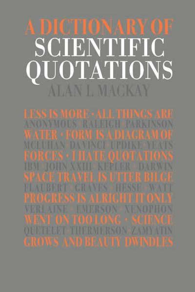 Produktbild: A Dictionary of Scientific Quotations
