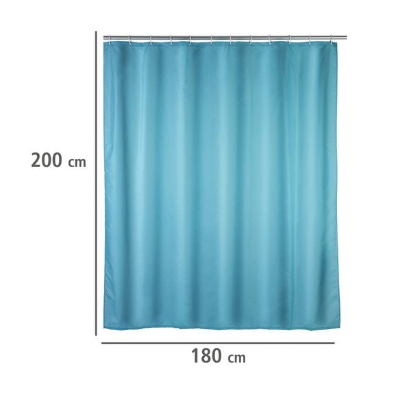 Produktbild: Anti-Schimmel Duschvorhang Uni Light Blue, Textil (Polyester), 180 x 200 cm, waschbar