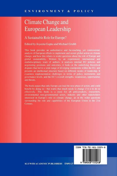 Produktbild: Climate Change and European Leadership