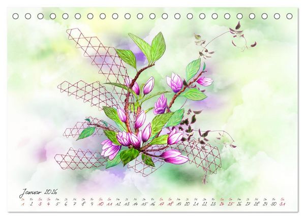Produktbild: Zauberhaftes Ikebana (Tischkalender 2026 DIN A5 quer), CALVENDO Monatskalender