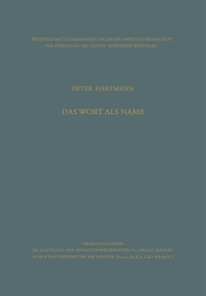 Produktbild: Das Wort als Name
