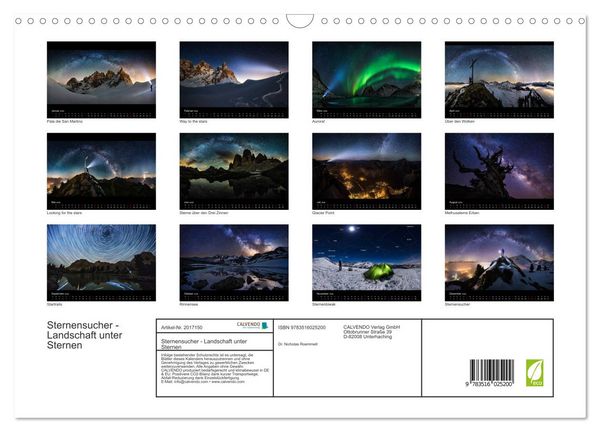 Produktbild: Sternensucher - Landschaft unter Sternen (Wandkalender 2026 DIN A3 quer), CALVENDO Monatskalender
