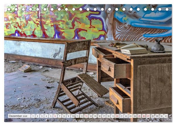 Produktbild: Detroit - Modern Ruins (Tischkalender 2026 DIN A5 quer), CALVENDO Monatskalender