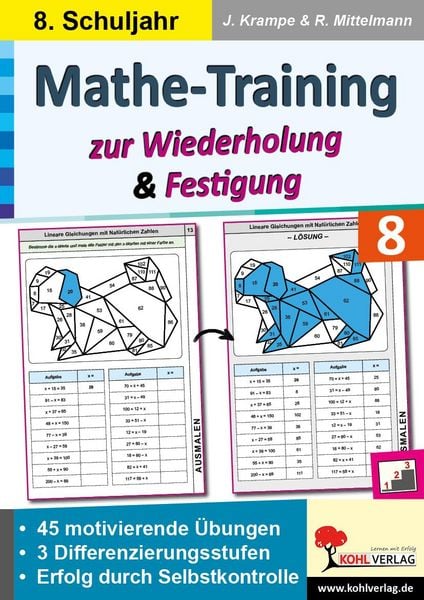 Produktbild: Mathe-Training zur Wiederholung und Festigung / Klasse 8