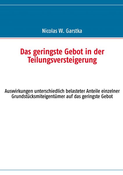 Produktbild: Das geringste Gebot in der Teilungsversteigerung