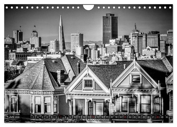 Produktbild: SAN FRANCISCO Monochrome Ansichten (Wandkalender 2026 DIN A4 quer), CALVENDO Monatskalender