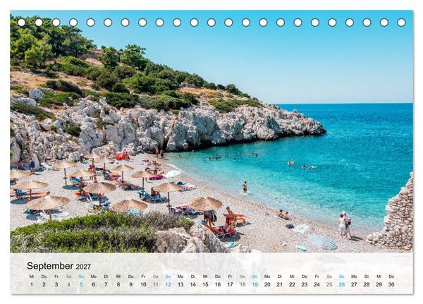 Produktbild: Rhodos - Die Highlights der Insel (Tischkalender 2027 DIN A5 quer), CALVENDO Monatskalender