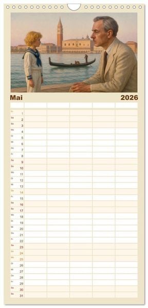 Produktbild: Familienplaner 2026 - Thomas Mann. Sein Leben, seine Werke mit 5 Spalten (Wandkalender, 21 x 45 cm) CALVENDO