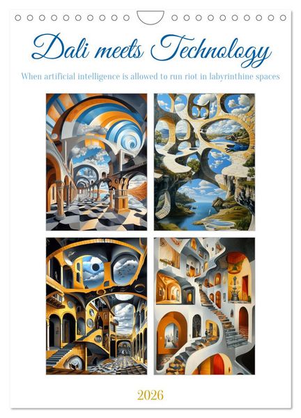 Produktbild: Dali meets Technology (Wall Calendar 2026 DIN A4 portrait), CALVENDO 12 Month Wall Calendar