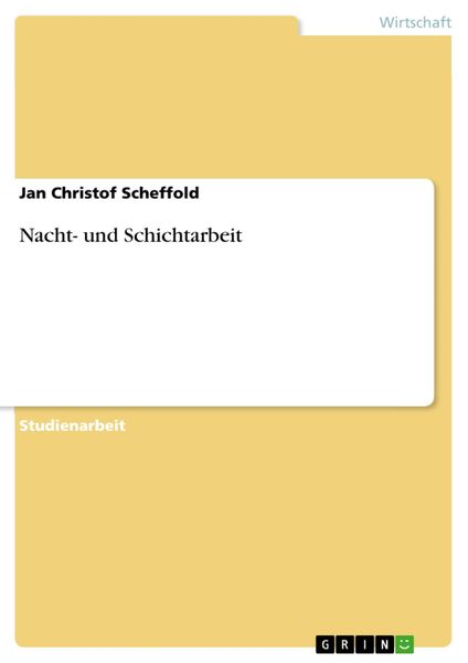 Produktbild: Nacht- und Schichtarbeit