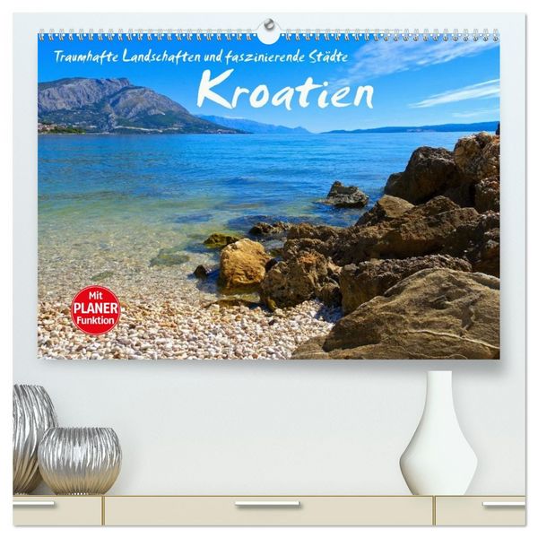 Produktbild: Kroatien - Traumhafte Landschaften und faszinierende St&auml;dte (hochwertiger Premium Wandkalender 2026 DIN A2 quer), Kunstdruck in Hochglanz