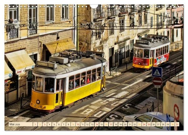 Produktbild: Durch die Welt mit der Stra&szlig;enbahn (Wandkalender 2026 DIN A3 quer), CALVENDO Monatskalender