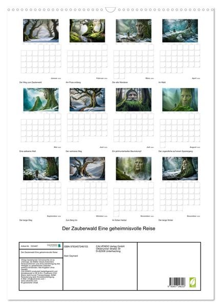Produktbild: Der Zauberwald Eine geheimnisvolle Reise (Wandkalender 2026 DIN A2 hoch), CALVENDO Monatskalender