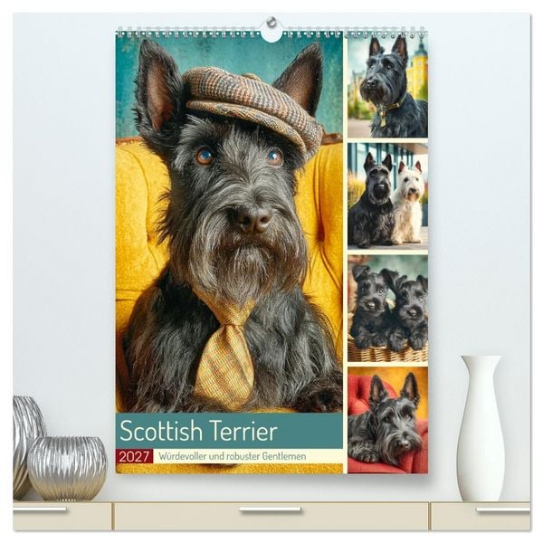Produktbild: Scottish Terrier. W&uuml;rdevoller und robuster Gentlemen (hochwertiger Premium Wandkalender 2027 DIN A2 hoch), Kunstdruck in Hochglanz
