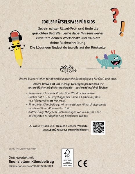 Produktbild: Kreuzwortr&auml;tsel ab 10 Jahren. R&auml;tselbuch f&uuml;r Kinder