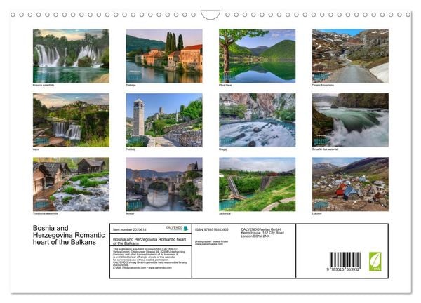 Produktbild: Bosnia and Herzegovina Romantic heart of the Balkans (Wall Calendar 2026 DIN A3 landscape), CALVENDO 12 Month Wall Calendar