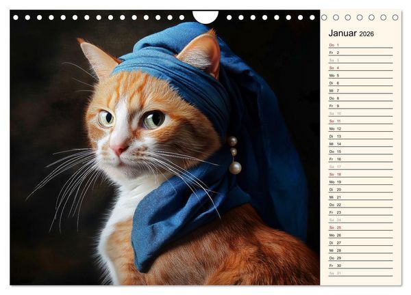 Produktbild: Katzen schaffen Kunst (Wandkalender 2026 DIN A4 quer), CALVENDO Monatskalender