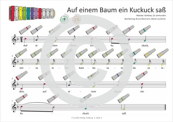 Produktbild: Einfacher!-Geht-Nicht: 18 Kinderlieder BAND 2 &ndash; f&uuml;r das SONOR&reg; BWG Boomwhackers Glockenspiel mit CD