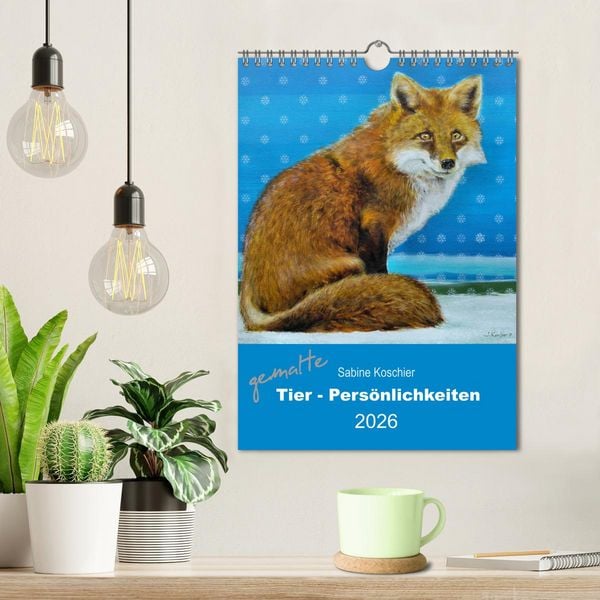 Produktbild: gemalte Tier-Pers&ouml;nlichkeiten (Wandkalender 2026 DIN A4 hoch), CALVENDO Monatskalender
