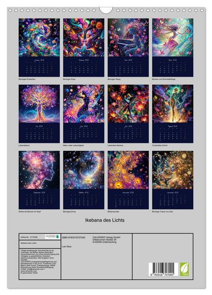 Produktbild: Ikebana des Lichts (Wandkalender 2026 DIN A3 hoch), CALVENDO Monatskalender