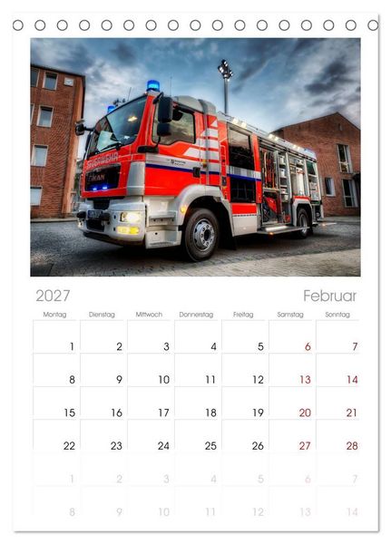 Produktbild: Tischplaner 2027 - Berufsfeuerwehr Braunschweig (A5 Tischkalender zum Aufstellen) CALVENDO