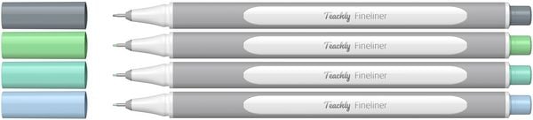 Produktbild: Teachly Fineliner Pastell Ocean 4er Set