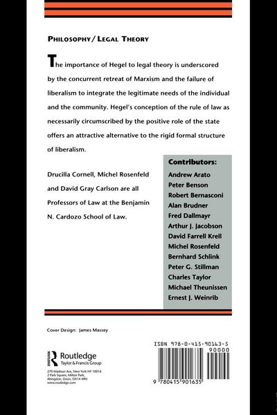 Produktbild: Hegel and Legal Theory