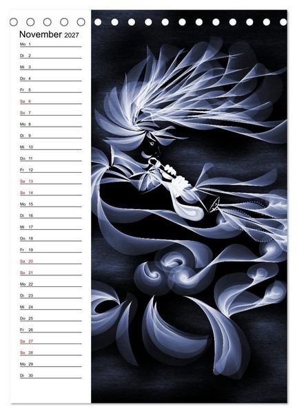 Produktbild: Textile Gewebekunst (Tischkalender 2027 DIN A5 hoch), CALVENDO Monatskalender