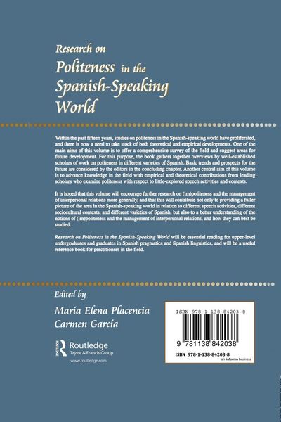 Produktbild: Research on Politeness in the Spanish-Speaking World