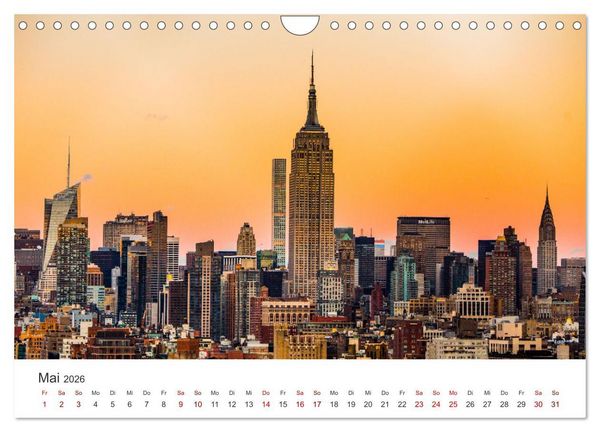 Produktbild: New York - Eine Reise zum Big Apple. (Wandkalender 2026 DIN A4 quer), CALVENDO Monatskalender